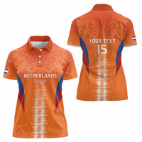 Custom Netherlands Football Women Polo Shirt Go Champions Oranje - Wonder Print Shop