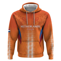Custom Netherlands Football Zip Hoodie Go Champions Oranje - Wonder Print Shop