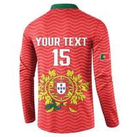 Custom Portugal Football 2026 Button Sweatshirt Team of the Quincunxes - Wonder Print Shop