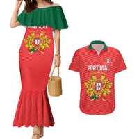 Custom Portugal Football 2026 Couples Matching Mermaid Dress and Hawaiian Shirt Team of the Quincunxes - Wonder Print Shop