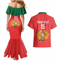 Custom Portugal Football 2026 Couples Matching Mermaid Dress and Hawaiian Shirt Team of the Quincunxes - Wonder Print Shop