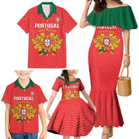 Custom Portugal Football 2026 Family Matching Mermaid Dress and Hawaiian Shirt Team of the Quincunxes - Wonder Print Shop