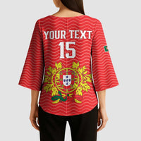 Custom Portugal Football 2026 Kimono Sleeve Blouse Team of the Quincunxes - Wonder Print Shop
