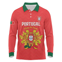 Custom Portugal Football 2026 Long Sleeve Polo Shirt Team of the Quincunxes - Wonder Print Shop