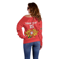 Custom Portugal Football 2026 Off Shoulder Sweater Team of the Quincunxes - Wonder Print Shop