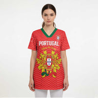 Custom Portugal Football 2026 Scrub Top Team of the Quincunxes - Wonder Print Shop