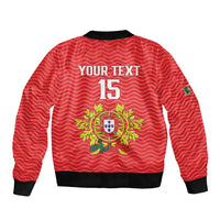 Custom Portugal Football 2026 Sleeve Zip Bomber Jacket Team of the Quincunxes - Wonder Print Shop