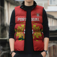 Custom Portugal Football 2026 Sleeveless Puffer Jacket Team of the Quincunxes - Wonder Print Shop