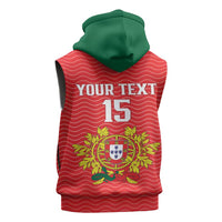 Custom Portugal Football 2026 Sleeveless Zip Hoodie Team of the Quincunxes - Wonder Print Shop