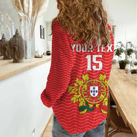 Custom Portugal Football 2026 Women Casual Shirt Team of the Quincunxes - Wonder Print Shop