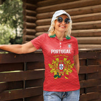 Custom Portugal Football 2026 Women Polo Shirt Team of the Quincunxes - Wonder Print Shop