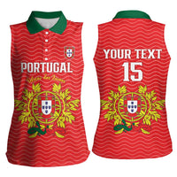 Custom Portugal Football 2026 Women Sleeveless Polo Shirt Team of the Quincunxes - Wonder Print Shop