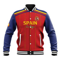 Custom Spain Football 2026 Baseball Jacket Go Champions La Roja - Wonder Print Shop