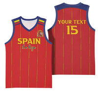 Custom Spain Football 2026 Basketball Jersey Go Champions La Roja - Wonder Print Shop