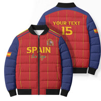 Custom Spain Football 2026 Bomber Puffer Jacket Go Champions La Roja - Wonder Print Shop