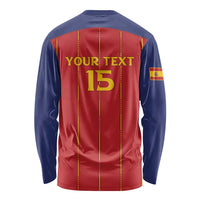 Custom Spain Football 2026 Long Sleeve Shirt Go Champions La Roja - Wonder Print Shop