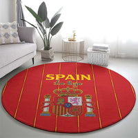 Spain Football 2026 Round Carpet Go Champions La Roja - Wonder Print Shop