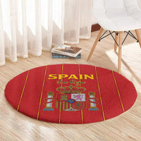 Spain Football 2026 Round Carpet Go Champions La Roja - Wonder Print Shop