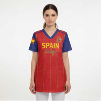 Custom Spain Football 2026 Scrub Top Go Champions La Roja - Wonder Print Shop
