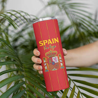 Custom Spain Football 2026 Skinny Tumbler Go Champions La Roja - Wonder Print Shop
