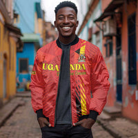 Custom Uganda Football Bomber Jacket Go Champions Cranes - Wonder Print Shop