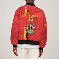 Custom Uganda Football Bomber Jacket Go Champions Cranes - Wonder Print Shop