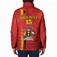 Custom Uganda Football Padded Jacket Go Champions Cranes - Wonder Print Shop