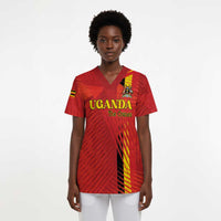 Custom Uganda Football Scrub Top Go Champions Cranes - Wonder Print Shop