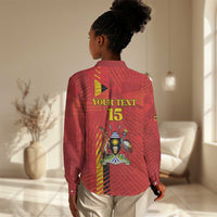 Custom Uganda Football Women Casual Shirt Go Champions Cranes - Wonder Print Shop