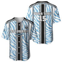 Custom Botswana Football Baseball Jersey Botswana Rising Again - Black LT15