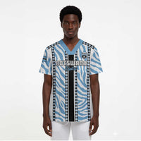 Custom Botswana Football Scrub Top Botswana Rising Again - Black - Wonder Print Shop