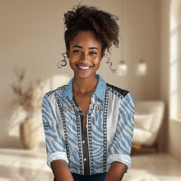 Custom Botswana Football Women Casual Shirt Botswana Rising Again - Black - Wonder Print Shop