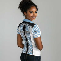 Custom Botswana Football Women Polo Shirt Botswana Rising Again - Black LT15