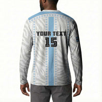 Custom Botswana Football Button Sweatshirt Botswana Rising Again - Blue