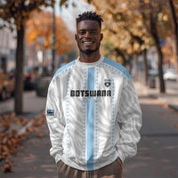 Custom Botswana Football Sweatshirt Botswana Rising Again - Blue - Wonder Print Shop
