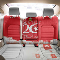 Personalised Tunisia Independence Day Back Car Seat Cover 69th Anniversary - Flag Map