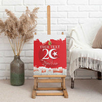 Personalised Tunisia Independence Day Canvas Wall Art 69th Anniversary - Flag Map