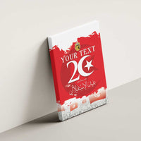 Personalised Tunisia Independence Day Canvas Wall Art 69th Anniversary - Flag Map