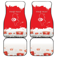 Personalised Tunisia Independence Day Car Mats 69th Anniversary - Flag Map