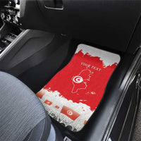 Personalised Tunisia Independence Day Car Mats 69th Anniversary - Flag Map