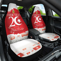 Personalised Tunisia Independence Day Car Seat Cover 69th Anniversary - Flag Map