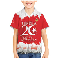 Personalised Tunisia Independence Day Family Matching Mermaid Dress and Hawaiian Shirt 69th Anniversary - Flag Map