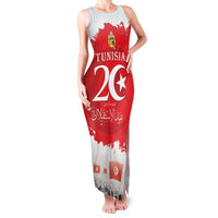 Personalised Tunisia Independence Day Family Matching Tank Maxi Dress and Hawaiian Shirt 69th Anniversary - Flag Map