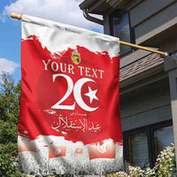 Personalised Tunisia Independence Day Garden Flag 69th Anniversary - Flag Map