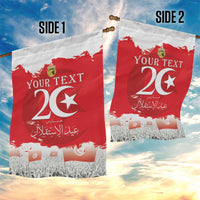Personalised Tunisia Independence Day Garden Flag 69th Anniversary - Flag Map