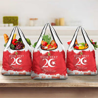 Personalised Tunisia Independence Day Grocery Bag 69th Anniversary - Flag Map