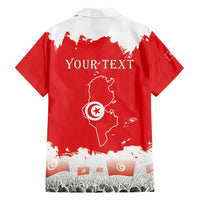 Personalised Tunisia Independence Day Hawaiian Shirt 69th Anniversary - Flag Map