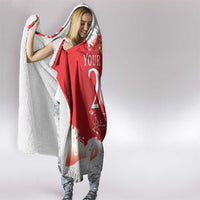 Personalised Tunisia Independence Day Hooded Blanket 69th Anniversary - Flag Map