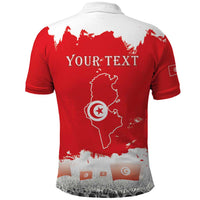Personalised Tunisia Independence Day Polo Shirt 69th Anniversary - Flag Map