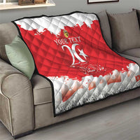 Personalised Tunisia Independence Day Quilt 69th Anniversary - Flag Map